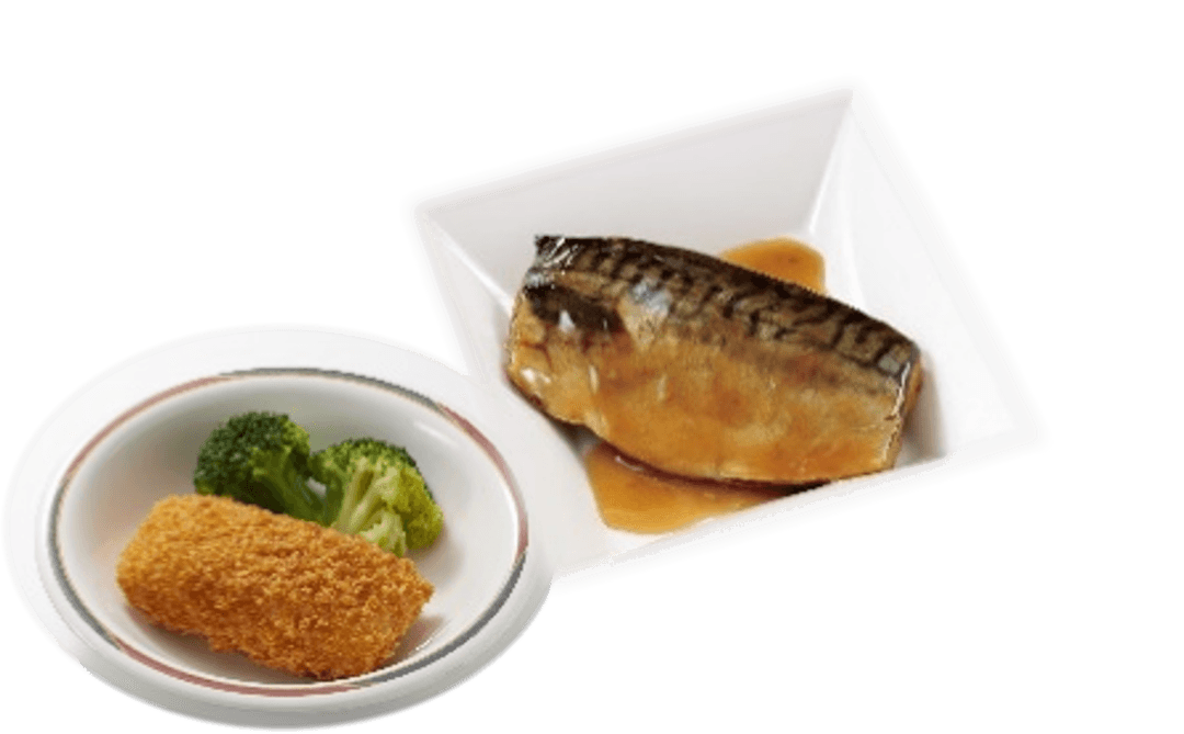 さば生姜煮＆クリームコロッケ定食