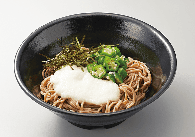 冷やしオクラとろろそば
