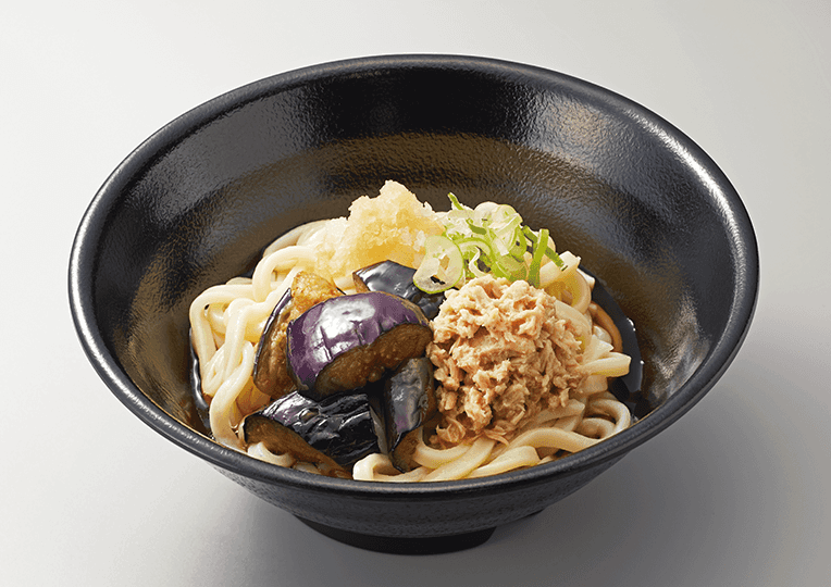 茄子とツナの冷やしうどん