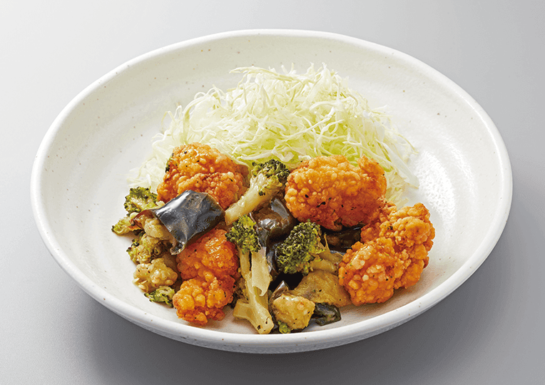 鶏唐塩だれ炒め定食