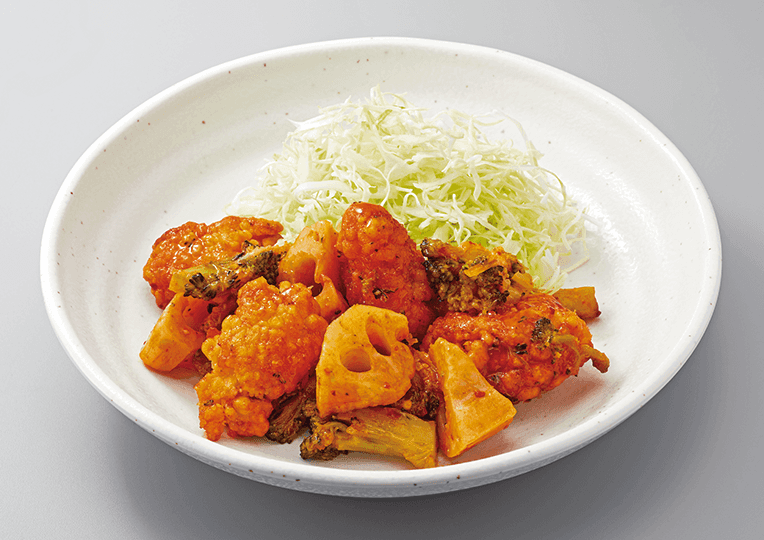 鶏唐チリソース炒め定食