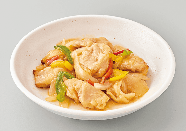 鶏肉のガリバタ醤油炒め