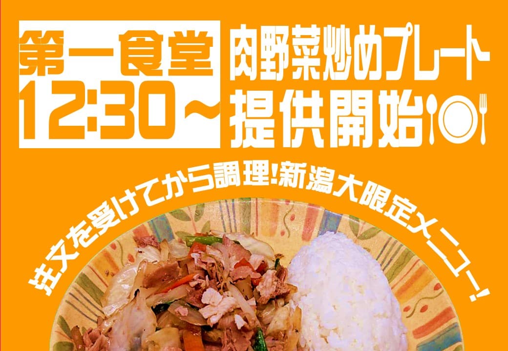 肉野菜炒めプレート提供開始