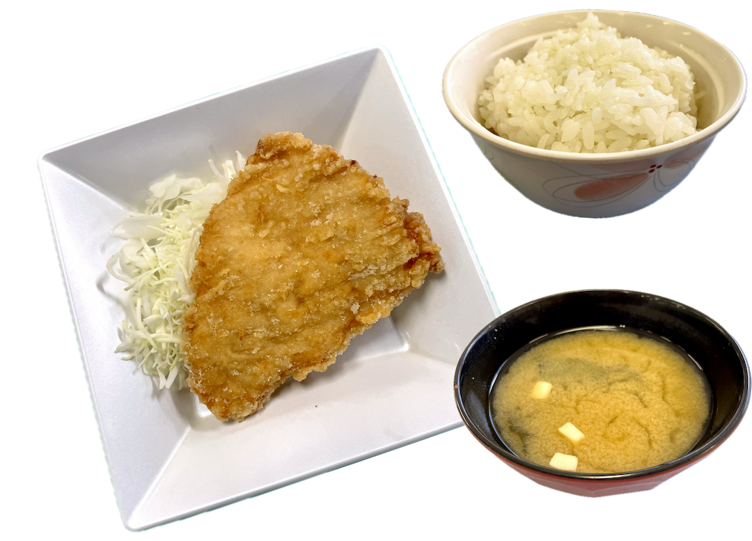 【朝食】揚げ鶏定食 （納豆or生卵付き）