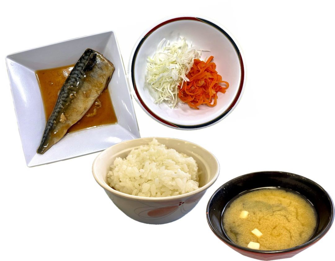 【朝食】さば味噌煮定食 （納豆or生卵付き）