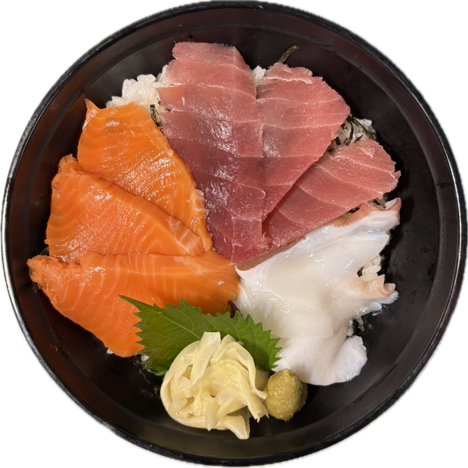 （大）海鮮丼（マグロ、サーモン、タコ）