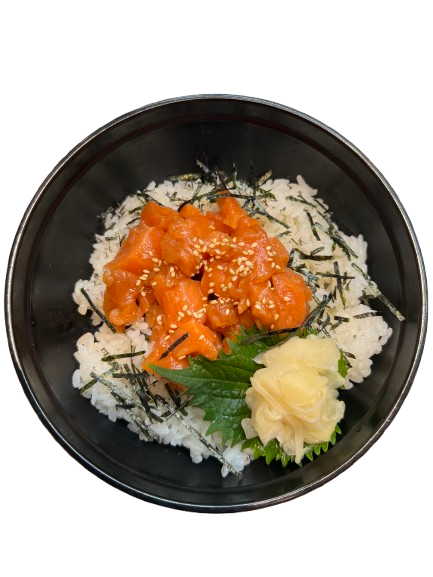 ユッケ風サーモン丼