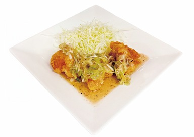 葱塩ダレの鶏天定食