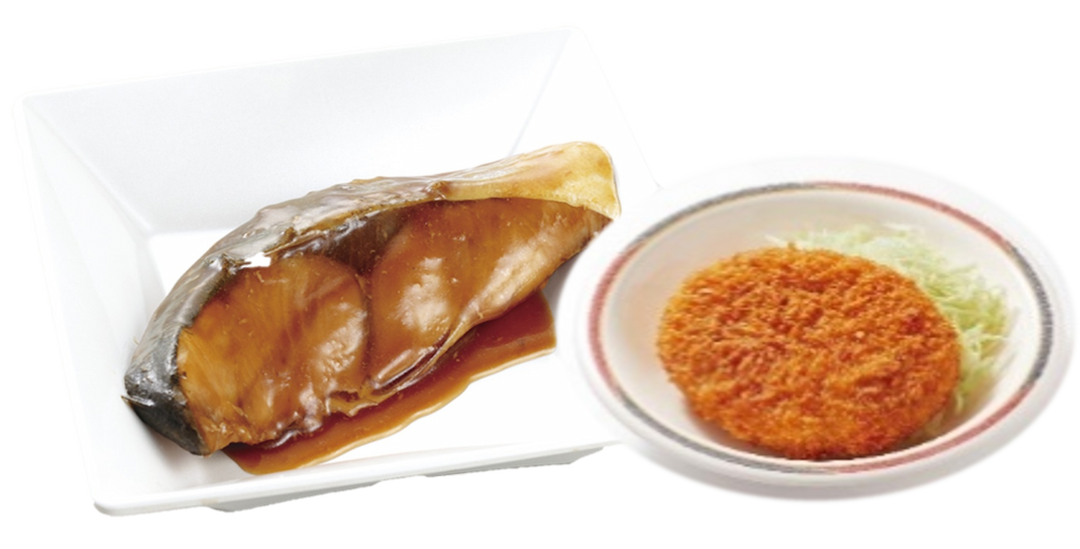 ぶり照り煮＆野菜コロッケ定食