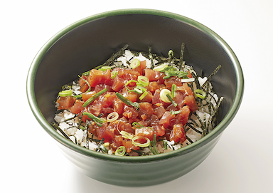 カツオ漬け丼（にんにく醤油）