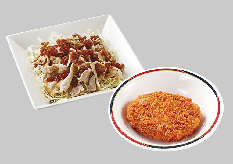 豚冷しゃぶ（香味ダレ）＆野菜コロセット