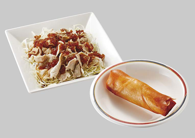 豚冷しゃぶ（香味ダレ）＆春巻きセット