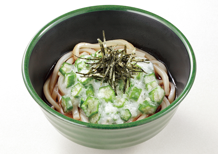 冷やしオクラとろろうどん