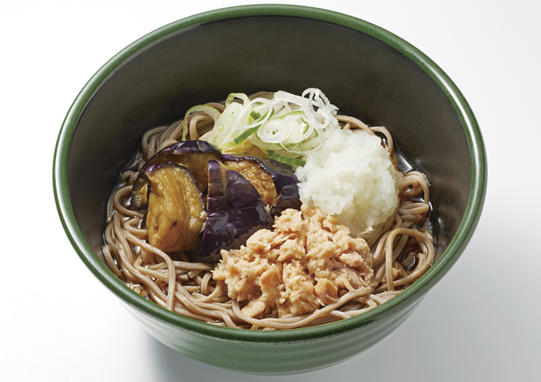 茄子とツナの冷やしそば