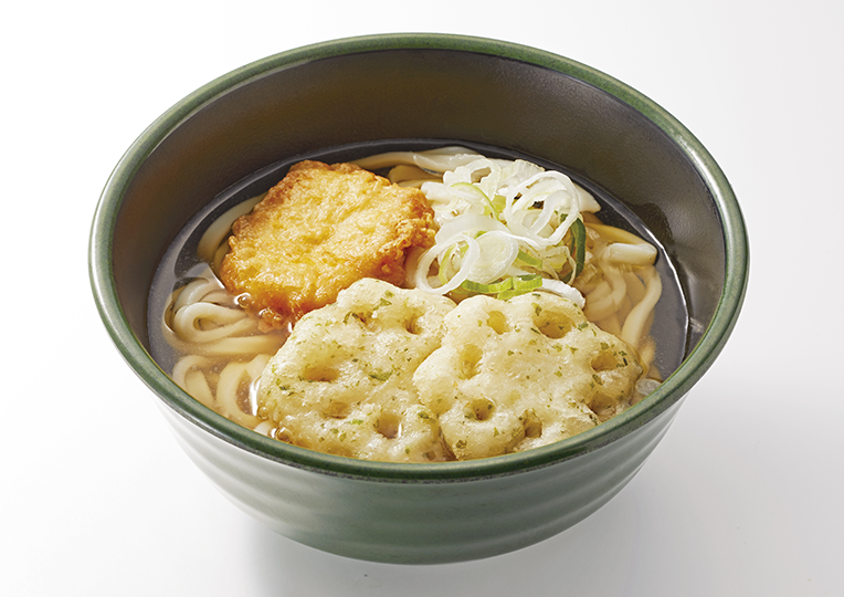 鶏とレンコンの天ぷらうどん