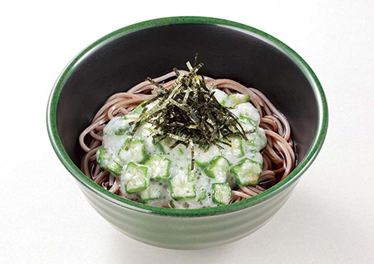 冷やしオクラとろろそば