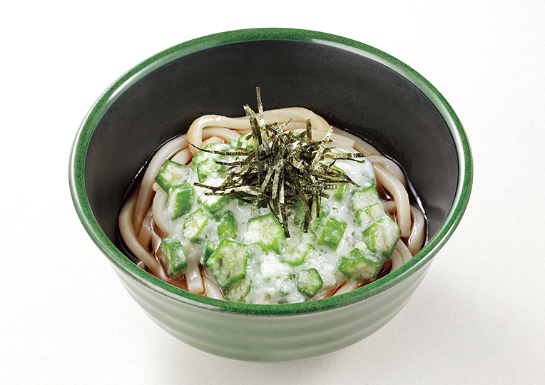 冷やしオクラとろろうどん