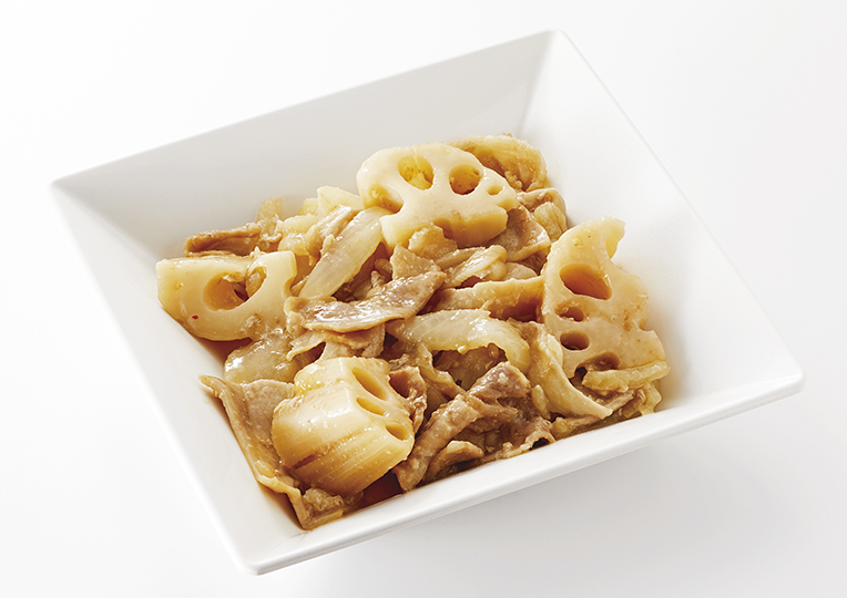 豚肉レンコンのガリバタ炒め