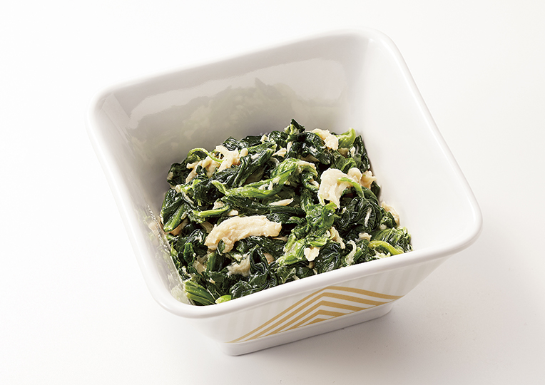 ほうれん草と鶏のわさびマヨ風味
