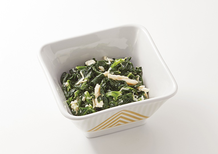 ほうれん草と鶏のワサビ和え
