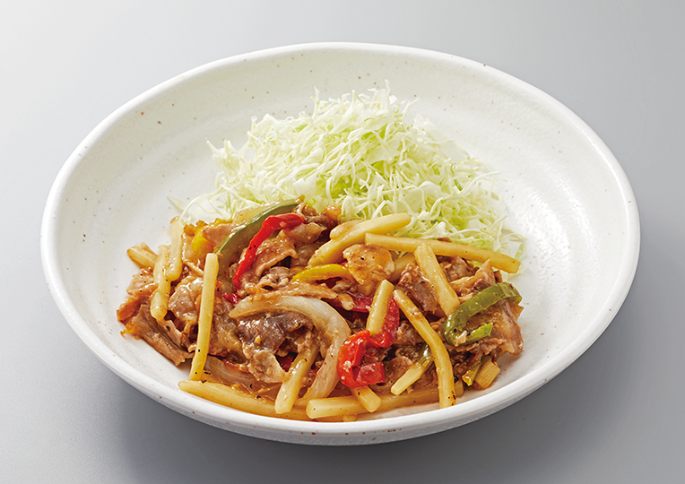 豚肉チンジャオ黒胡椒炒め