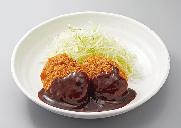 ビーフメンチカツデミソース