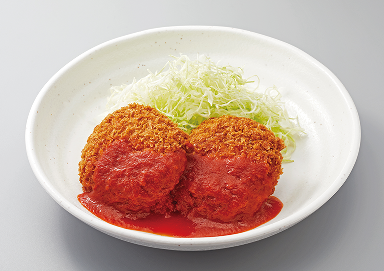 桜姫鶏チーズメンチトマトソース