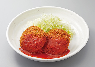 桜姫鶏チーズメンチトマトソース