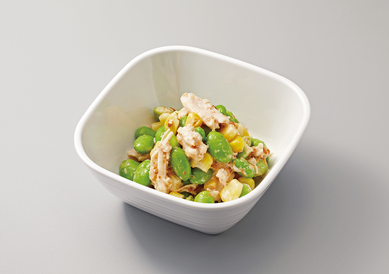 鶏と枝豆のたんぱく和え