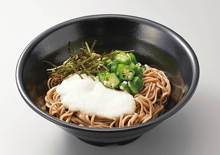 冷やしオクラとろろそば
