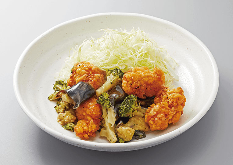 鶏唐塩だれ炒め定食