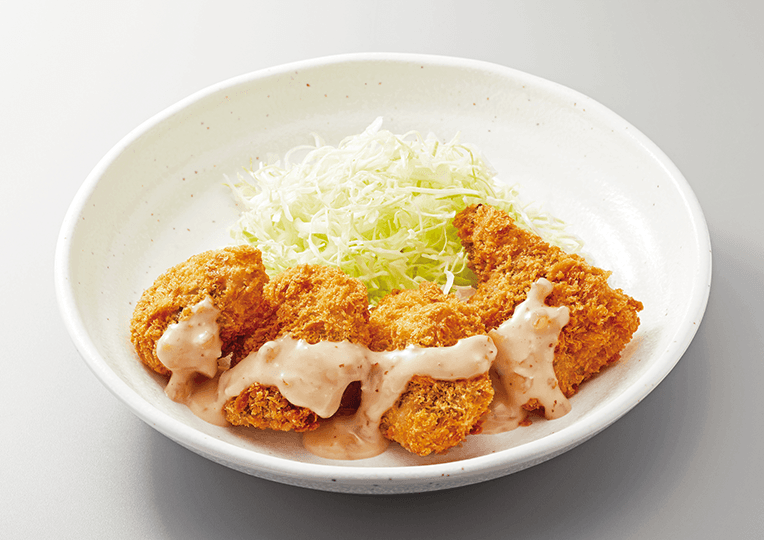 アジ大葉フライ梅タルソース定食