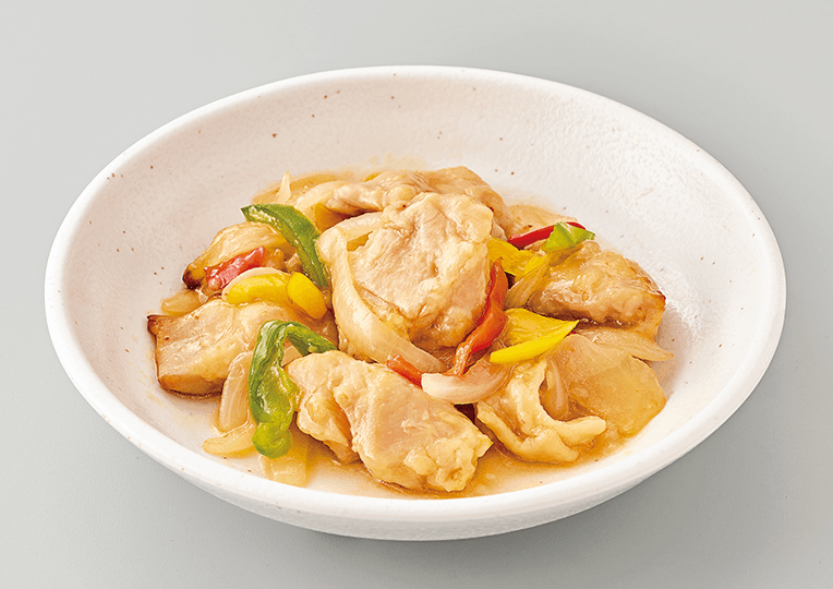 鶏肉のガリバタ醤油炒め