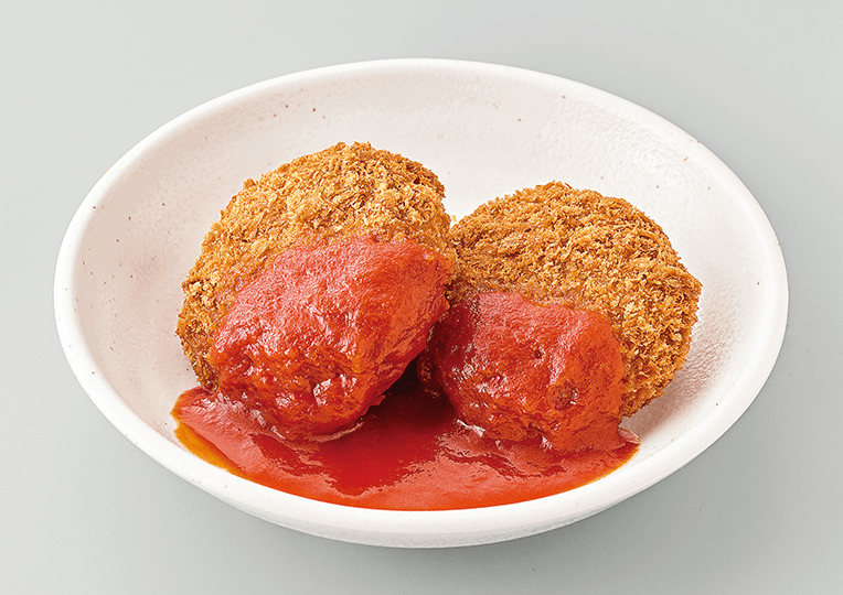 桜姫鶏チーズメンチトマトソース