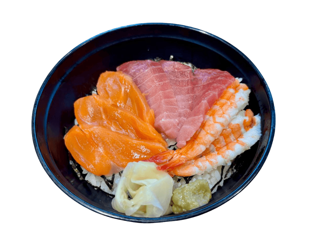 海鮮丼(マグロ、サーモン、寿司エビ)
