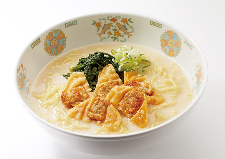 揚げワンタン麺(白湯スープ)